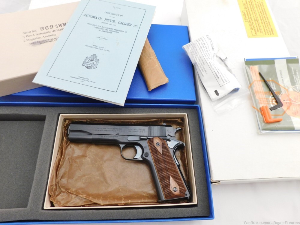 2006 Colt 1911 WWI 45ACP Carbonia Blue New In The Box-img-1
