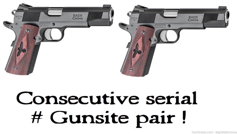 Pair of Les Baer Custom 1911 Gunsite Academy .45ACP Combat Pistols  5" 45 !-img-0