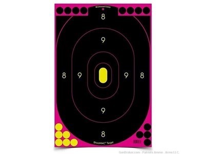 Birchwood Casey Shoot 'n' C Pink 12x18 Silhouette Target, 18pk 324 pasters