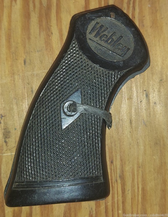 British Webley MKIV factory original grips-img-0
