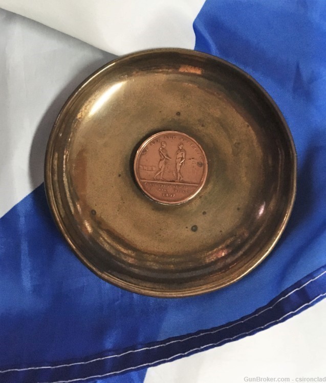 Abolitionist  Slave Token on a Receiving Tray-img-9