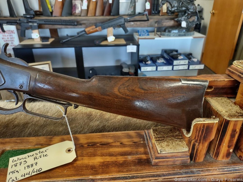 ANTIQUE WINCHESTER MODEL  1873 RIFLE IN 44/40 MFG 1887-img-7