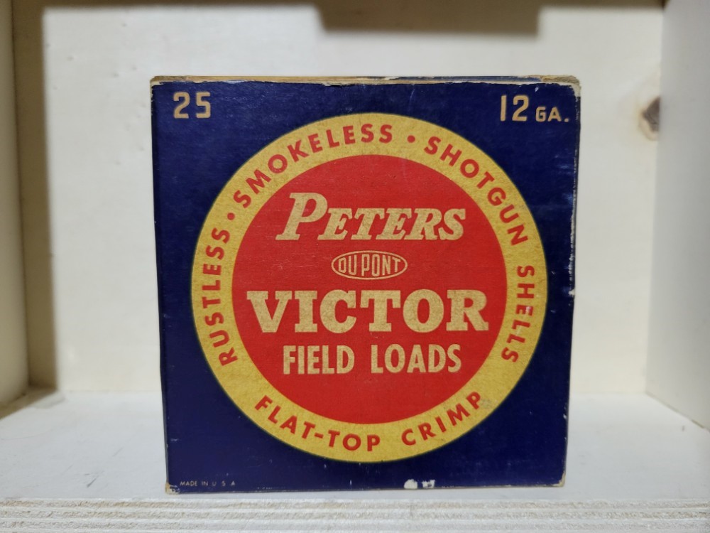 Vintage Peters 12 gauge 2 3/4 dupont victor shotshells no cc fee-img-1