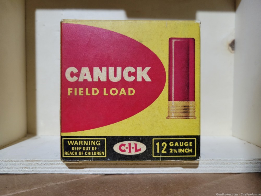 Vintage 12 gauge Canuck field load 2.75 inch case 25 rounds No cc fee-img-0