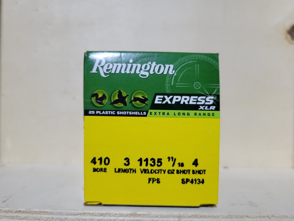 Remington 410 shotshell 3 inch #4 shot 25 rds. No cc fees-img-0