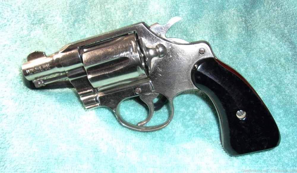Colt Detective Nickel Finish .38 Special Revolver 2"  vintage NICE!-img-2