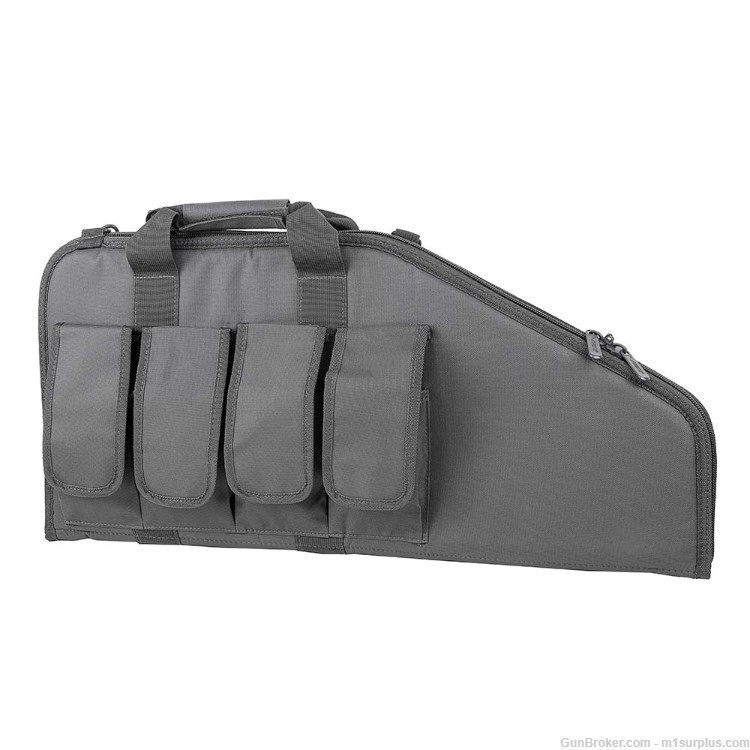 VISM Grey 28" Tactical Case w/ Magazine Pouches for AK47 AR15 PISTOL-img-0