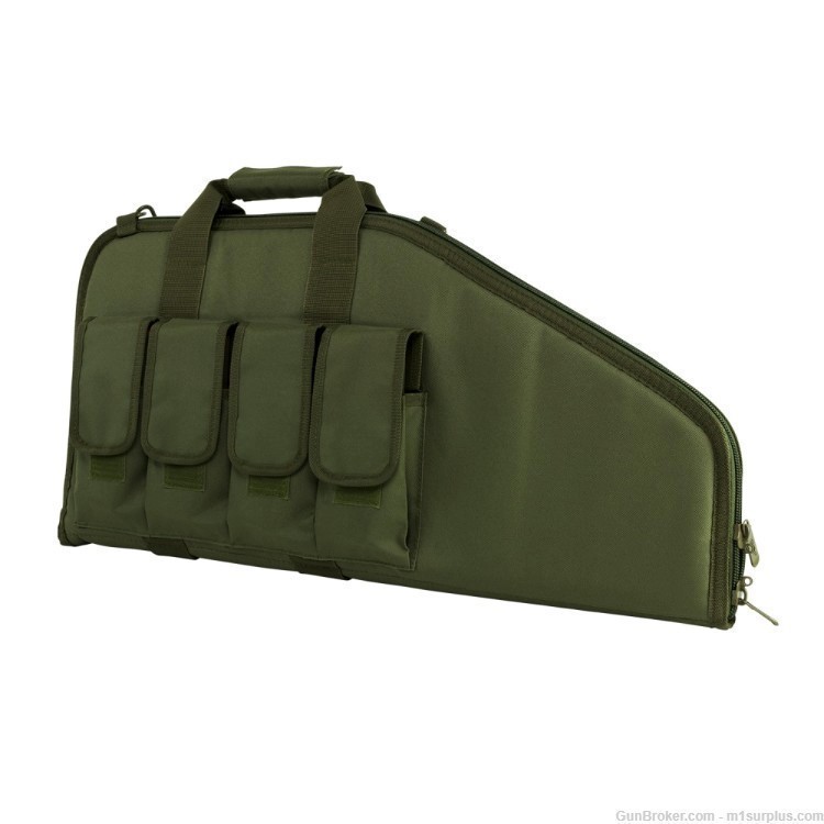 VISM 28" Tactical Green Gun Case w/ Magazine Pouches for Ruger AR556 PISTOL-img-0
