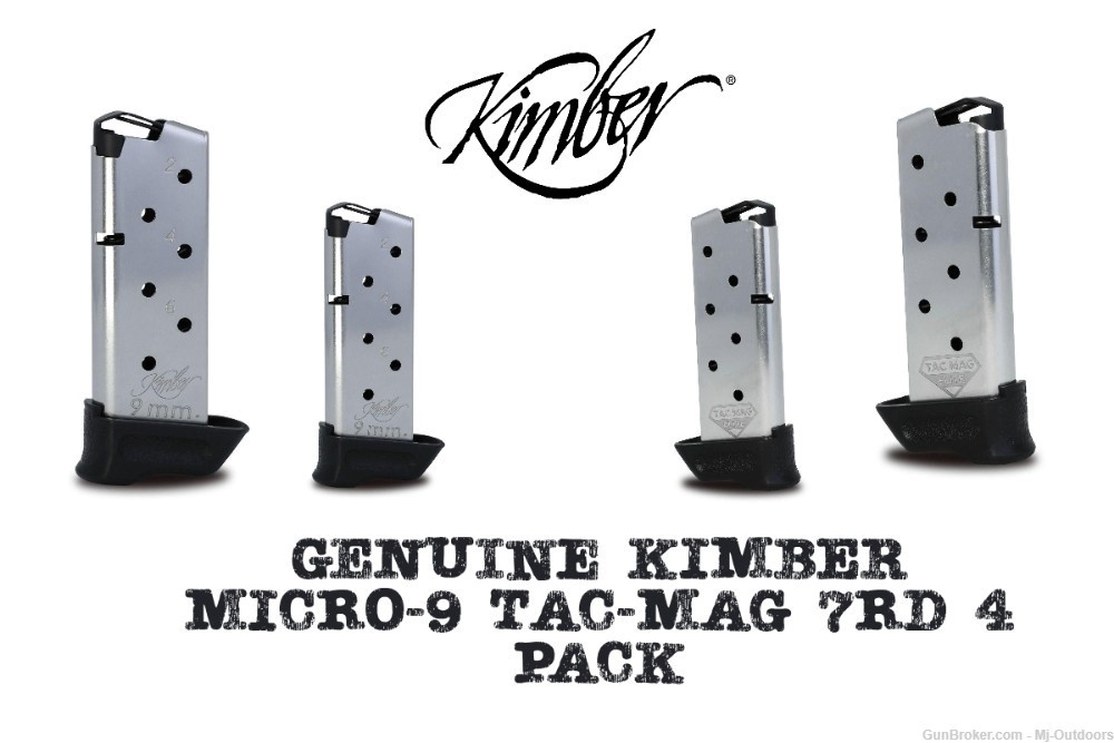 Kimber Micro 9 TacMag Handgun Magazine 9mm 7rd 4 Pack-img-0