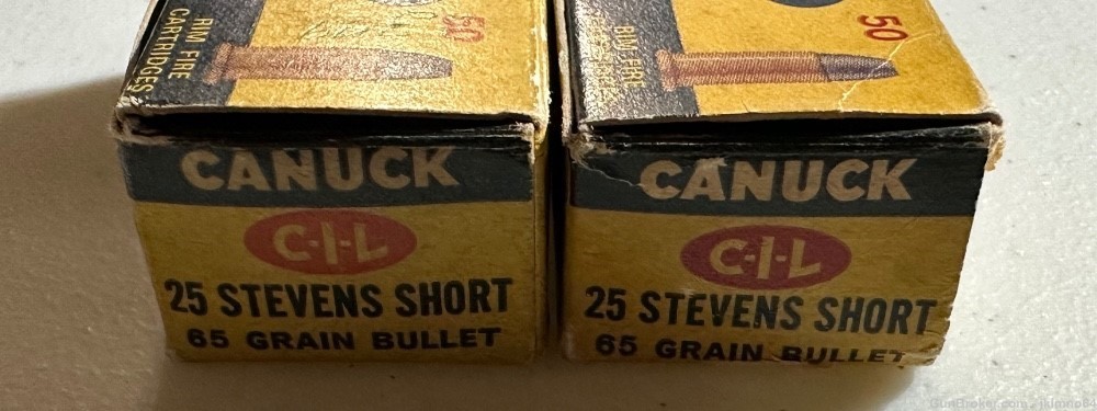 100 rounds of Canuck 25 Stevens SHORT rimfire ammo-img-4