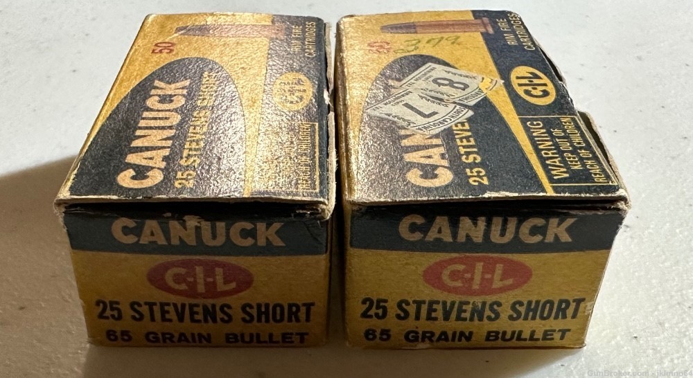 100 rounds of Canuck 25 Stevens SHORT rimfire ammo-img-0