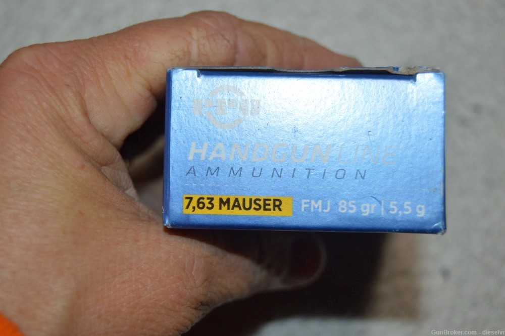 250 Rounds NEW PPU 7.63 mm Mauser Ammunition-img-1