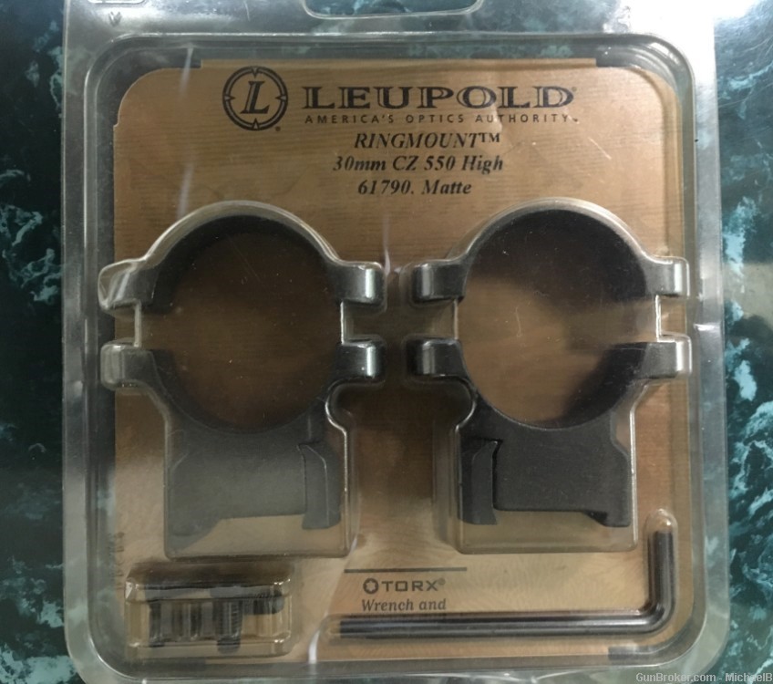 CZ 550 30mm Rings by Leupold - Matte Steel, High Height, Unused, $6 Ship-img-0