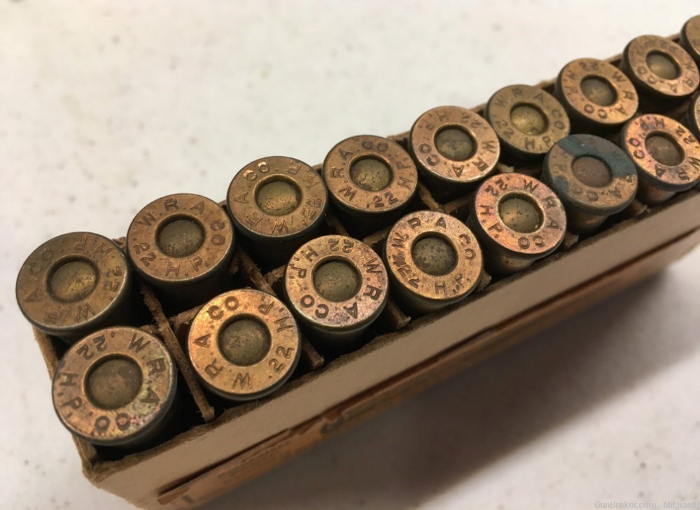 Winchester .22 High Power 70 grain Pointed Soft Point, Full Box, 1915 Label-img-5