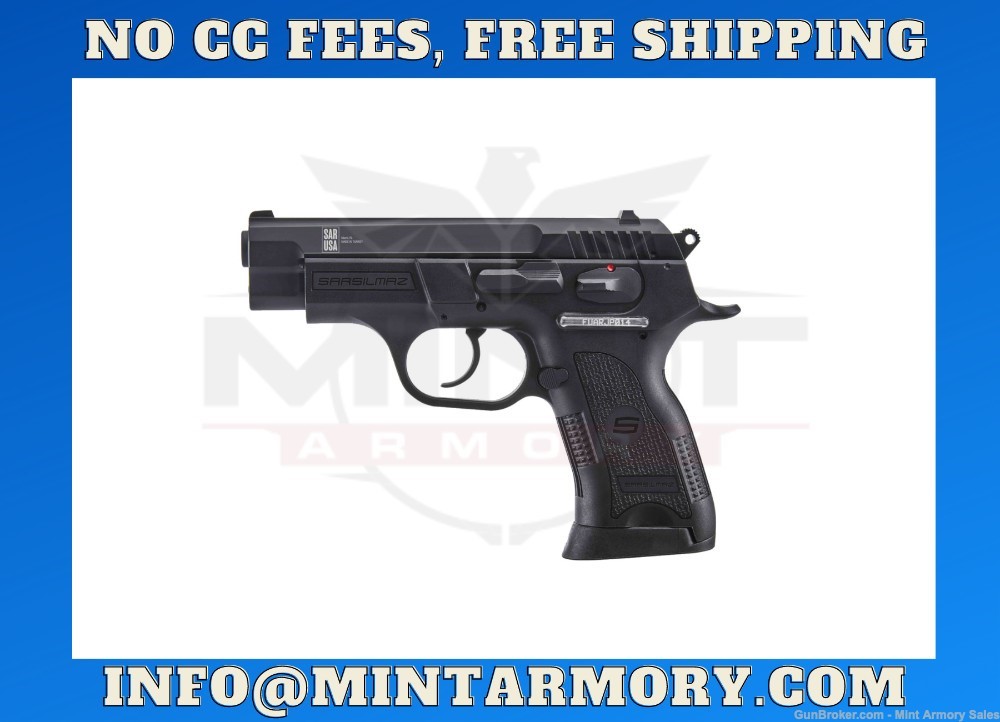 SAR B6C Compact BLACK, 9mm Polymer Pistol, 13+1 | B69CBL-img-1