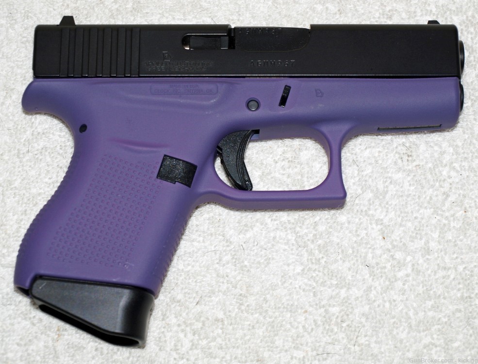 Glock 43 USA Special Edition 9MM Purple & Elite Black Cerakote Two Mags-img-1
