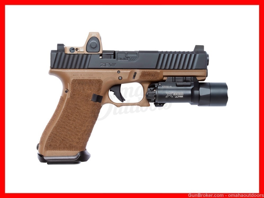 ZEV Modified Glock 17 Gen 4 FDE Trilo Pistol 17RD 9mm FDE RM06 X300U-A-img-0