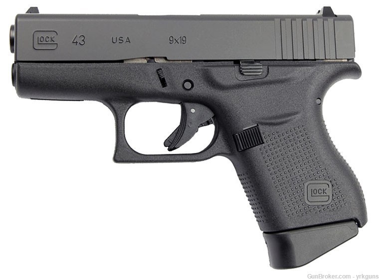 Glock 43 USA Made 9mm Slimline Subcompact Handgun NEW G43 UI4350201-img-0