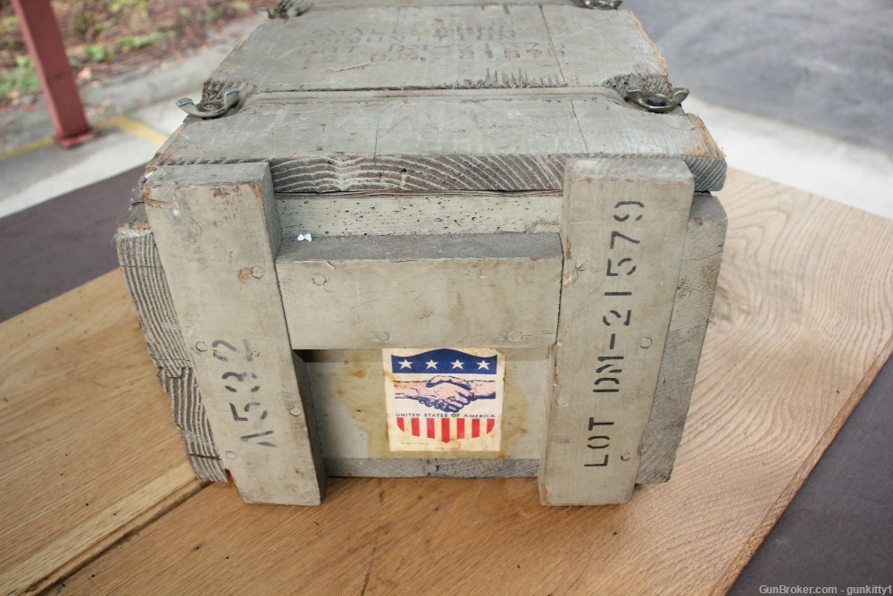 Empty 50cal BMG API M8 Lend/Lease Vintage Wooden Crate-img-2