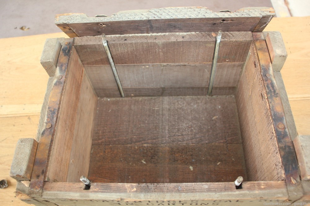 Empty 50cal BMG API M8 Lend/Lease Vintage Wooden Crate-img-6