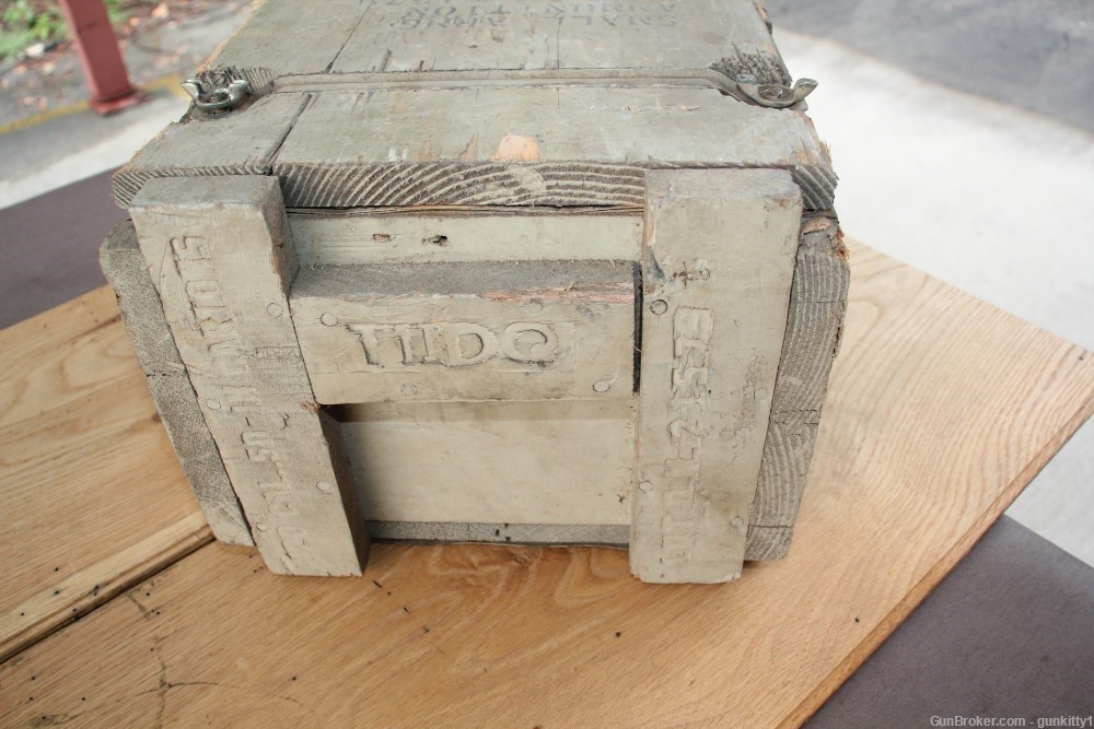 Empty 50cal BMG API M8 Lend/Lease Vintage Wooden Crate-img-4