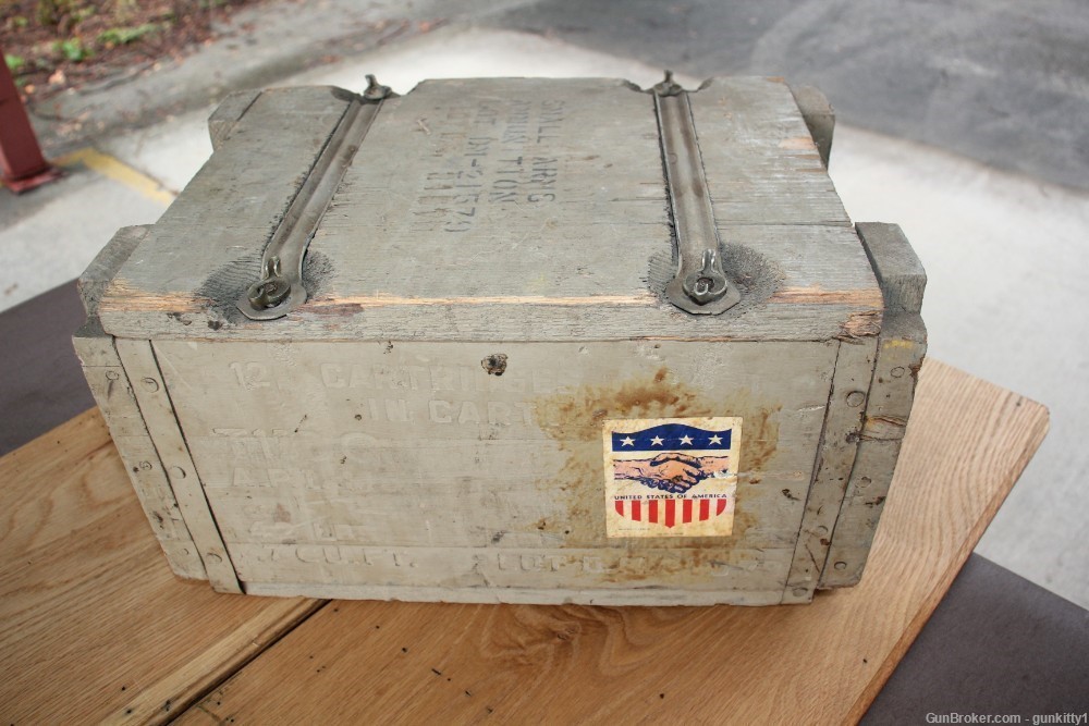 Empty 50cal BMG API M8 Lend/Lease Vintage Wooden Crate-img-3