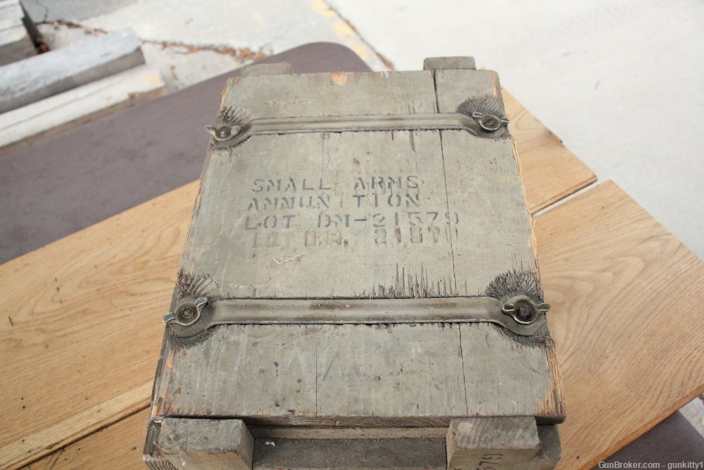 Empty 50cal BMG API M8 Lend/Lease Vintage Wooden Crate-img-1