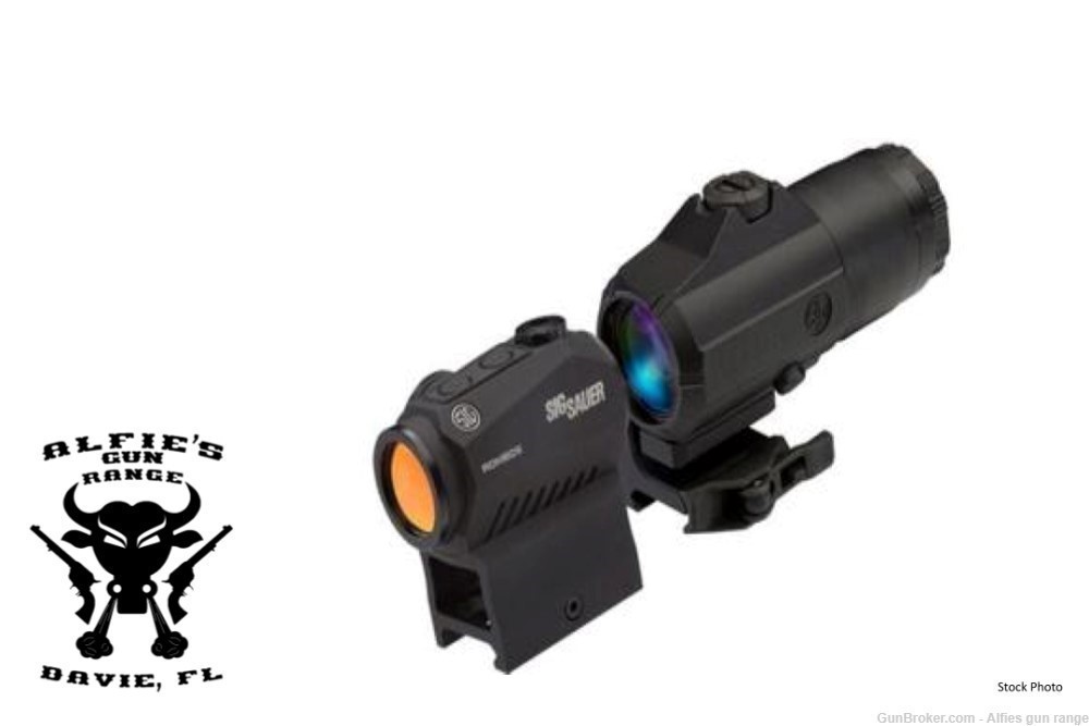 Sig Sauer Romeo 5 Red Dot Sight 2 MOA Dot M1913 Black Juliet3 3x Magnifier-img-0