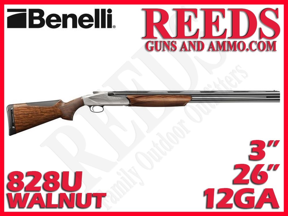 Benelli 828U Field Walnut Nickel 12 Ga 3in 26in 10703-img-0