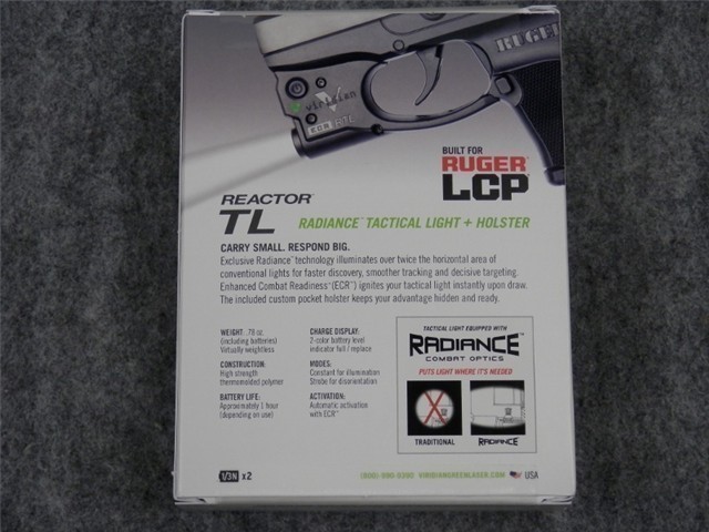 RUGER LCP VIRIDIAN RTL-LCP TACTICAL LIGHT  (NEW)-img-2