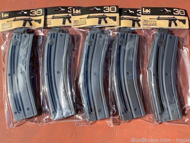 (5 TOTAL) HK416 WALTHER FACTORY 30rd MAGAZINE 22LR 51000208 NEW IN WRAPPER-img-0