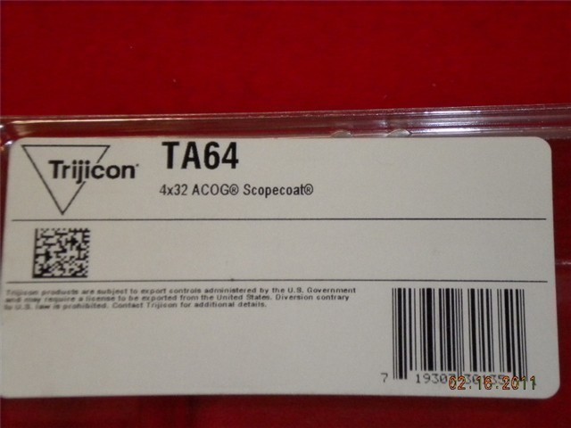 TRIJICON ACOG TA64 SCOPECOAT 4X32 COVER (NIB)-img-0