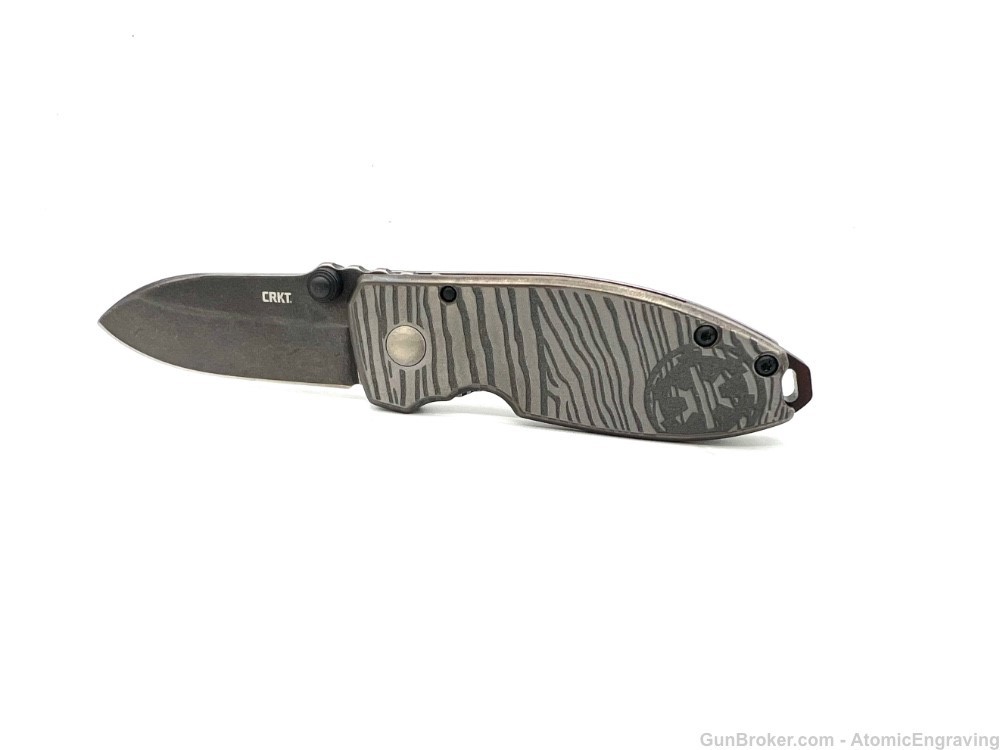 Custom CRKT Squid 2.37 inch Folding Knife - Mandalorian Beskar-img-1