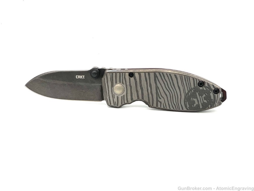 Custom CRKT Squid 2.37 inch Folding Knife - Mandalorian Beskar-img-3