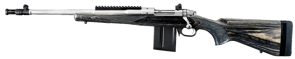 Ruger Scout .308 Win 10+1 18 Matte SS Barrel/Rec Black Laminated Wood Stock-img-0
