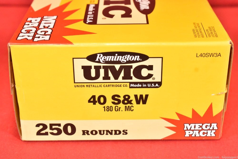 Remington UMC 40 S&W 180 GR FMJ L40SW3A 250CT-img-3
