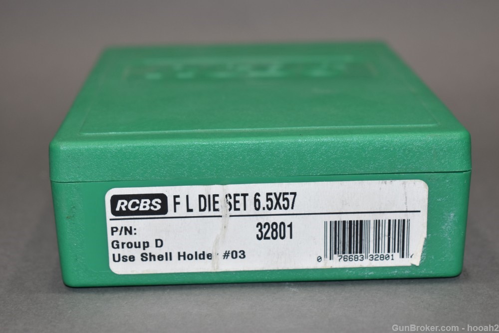 Excellent RCBS #32801 6.5x57 Full Length Die Set W #3 Shell Holder-img-1