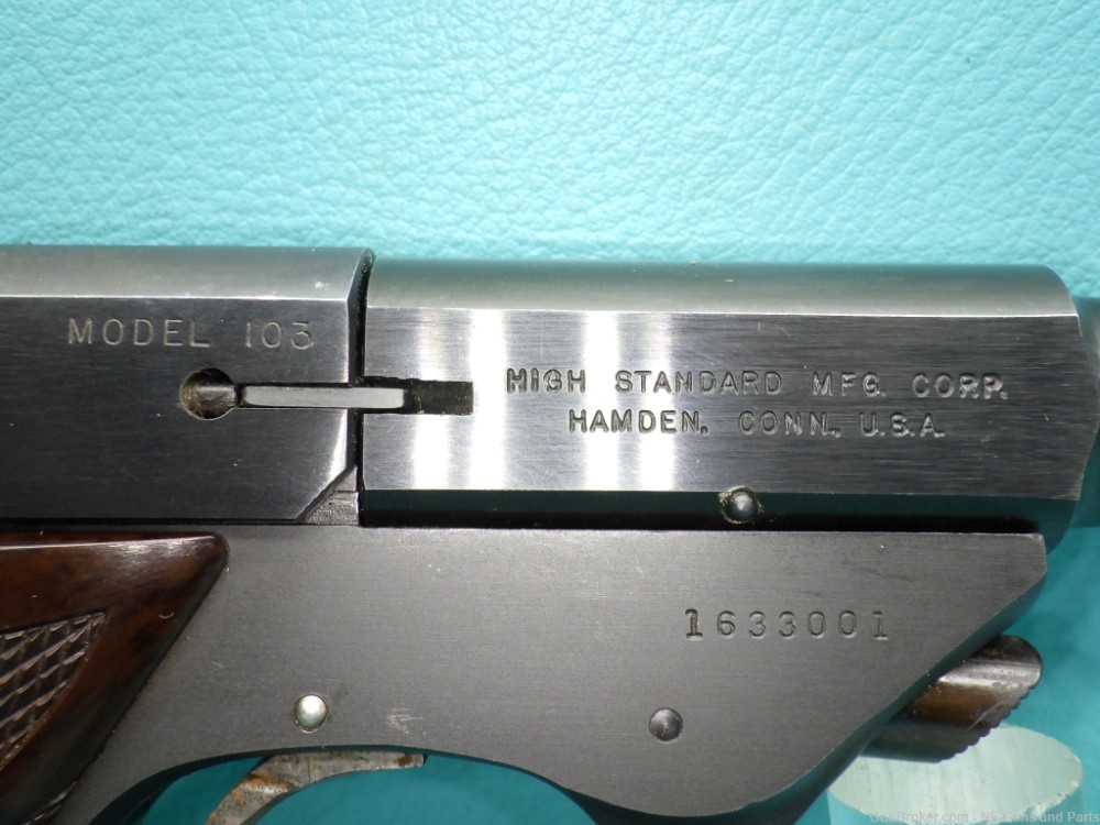 High Standard 103 Sport King .22LR 6 3/4"bbl Pistol W/ Holster MFG 1967-img-4