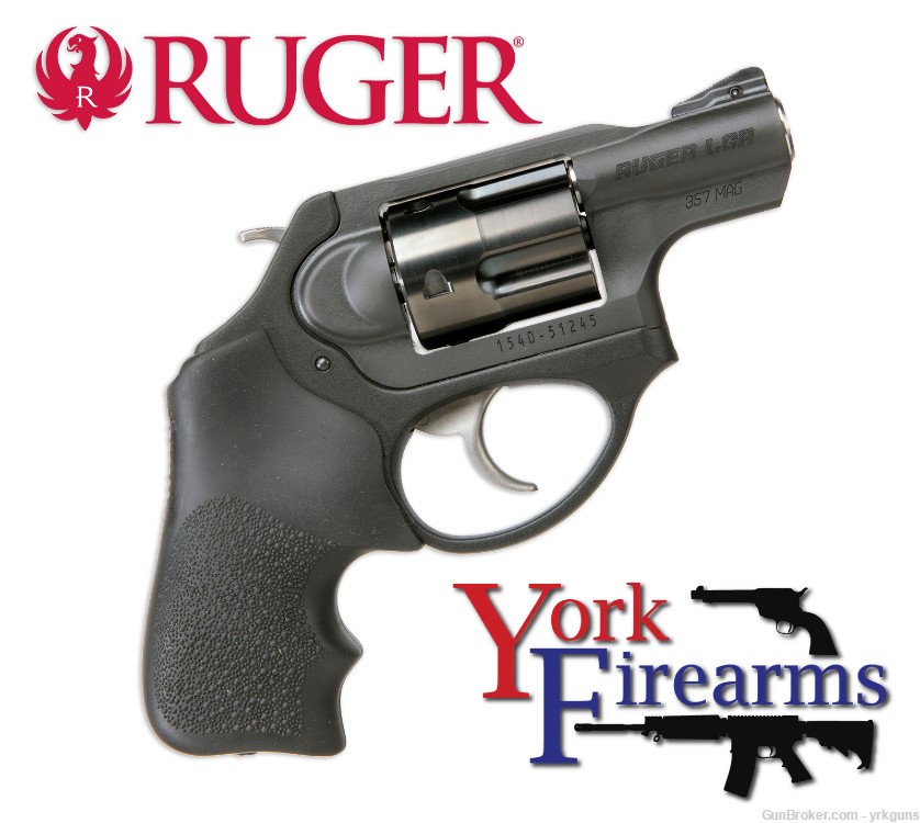 Ruger LCRx 357MAG 1.87" Matte Black 5RD Hogue Grip Revolver NEW 5460-img-0