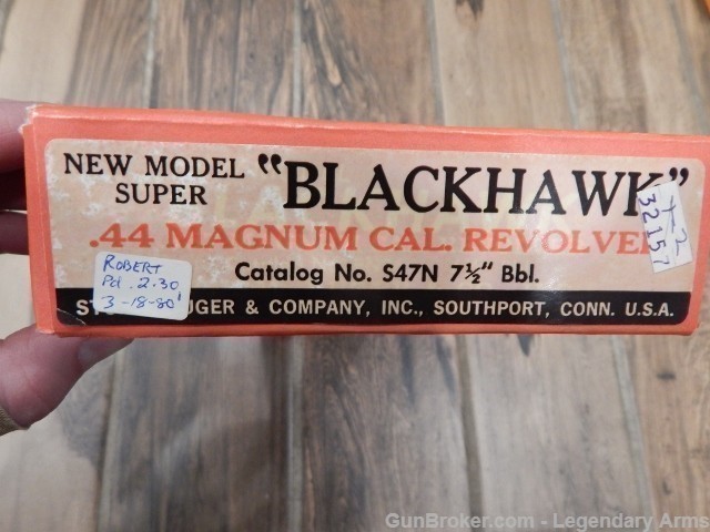 RUGER NEW MODEL BLACKHAWK 44MAG #18292 7.5" * RARE *-img-32