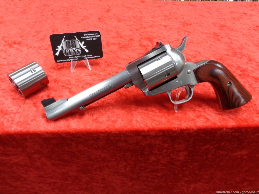 Freedom Arms Model 83 Premier 45 Colt 454 Dual Cylinder SAA Stainless TRADE-img-2