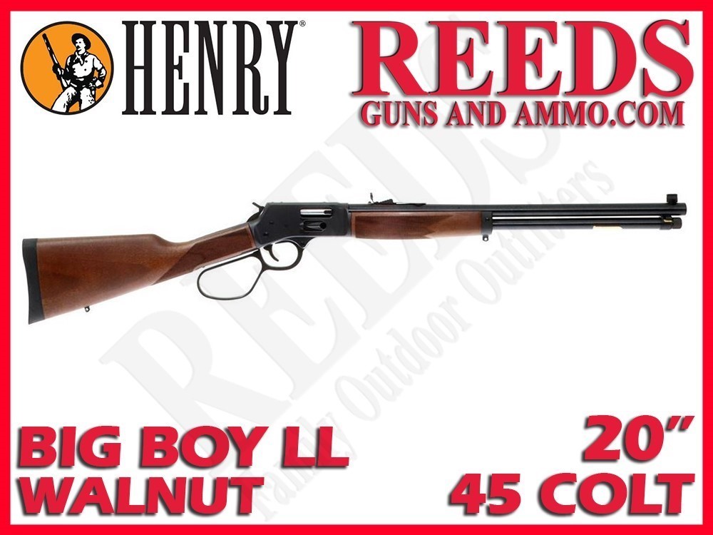 Henry Big Boy Steel Side Gate Large Loop Walnut Blued 45 Colt 20in H012GCL-img-0