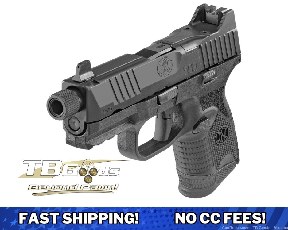 FN America FN509 Compact Tactical Striker Fired Compact 9MM 12/24 RD Mags-img-2