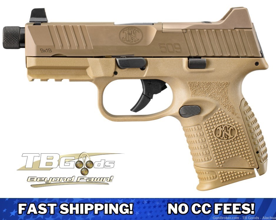 FN America FN509 Compact Tactical Striker Fired Compact 9MM 12/24RD Mags-img-1