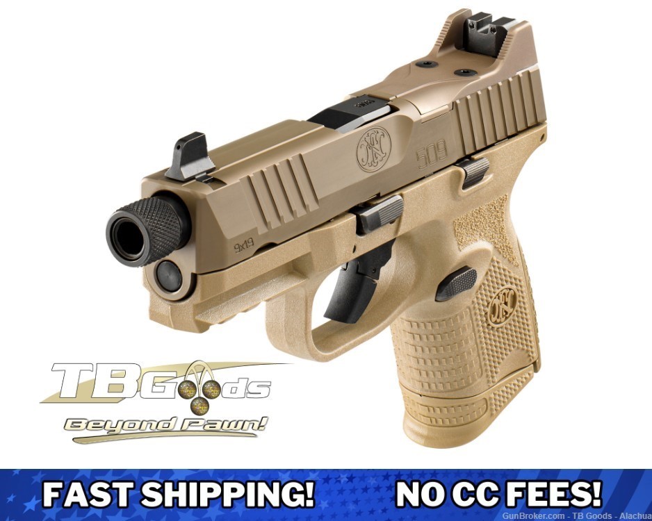 FN America FN509 Compact Tactical Striker Fired Compact 9MM 12/24RD Mags-img-2