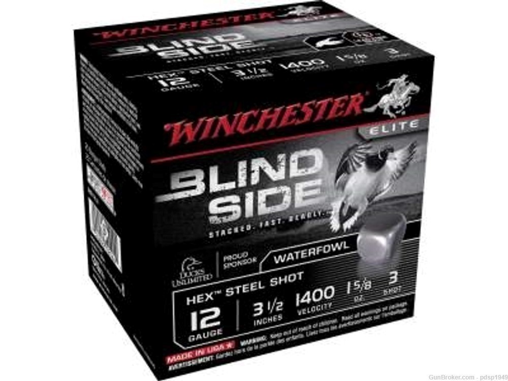 25rd Winchester Blindside Steel 12ga 3 25 Rounds Winchester 12ga Steel -img-0