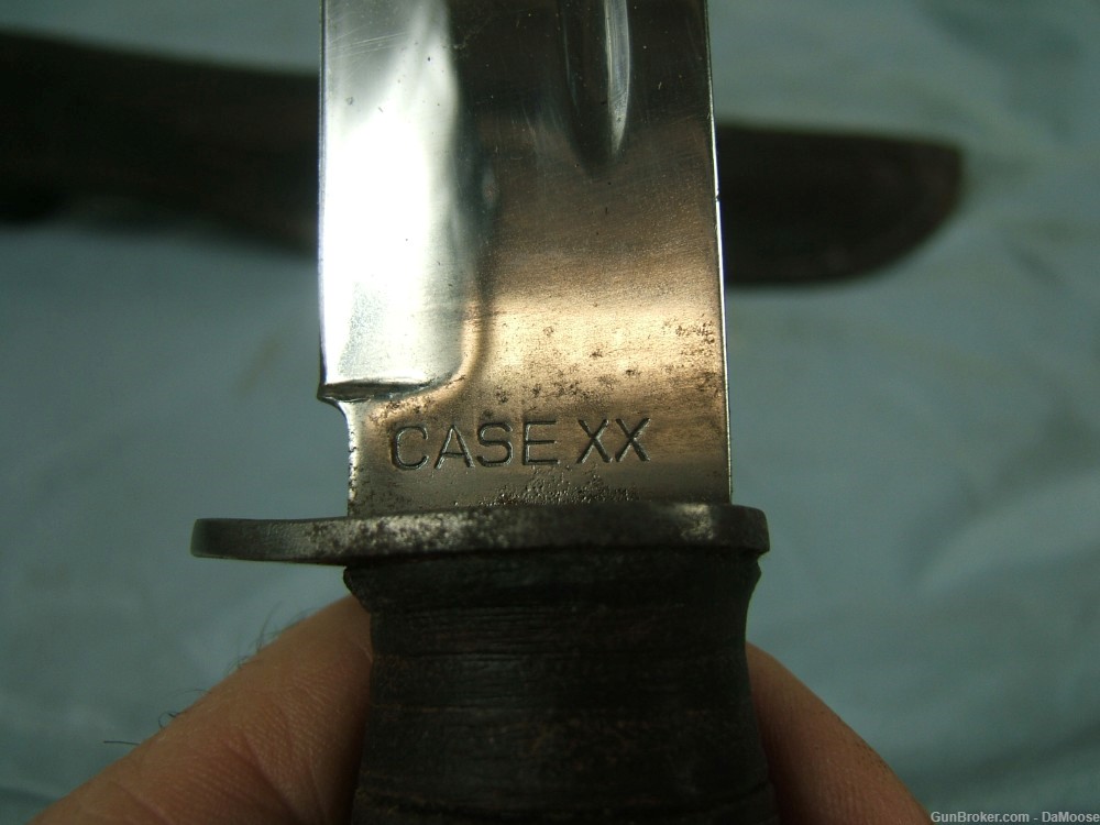 WWII Case XX Fighting Knife with Original Sheath-img-5