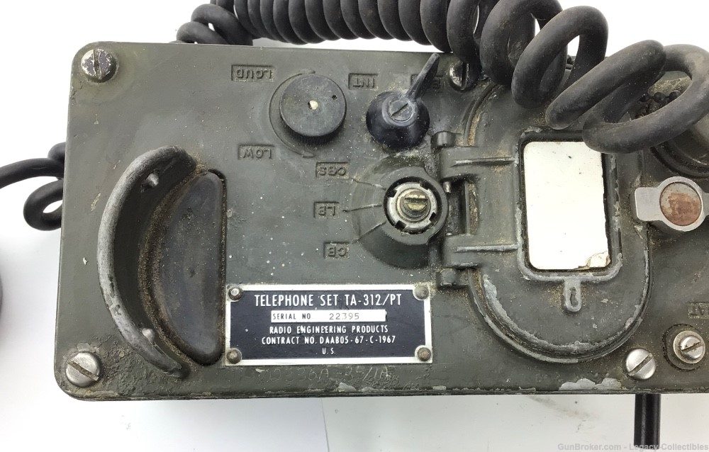 Original US Vietnam War Era TA-312/PT Field Telephone With Carry Case ...