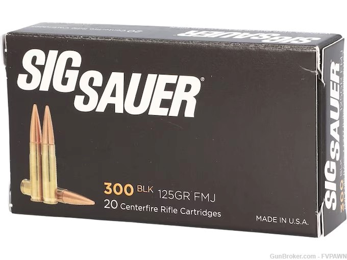 4 Boxes Sig Sauer Elite Performance Ammunition 300 AAC Blackout 125 Grain -img-0