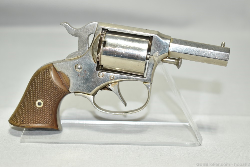 Wonderful Remington Rider Late Model Revolver Factory 32 Rimfire Nickel-img-0